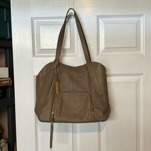 Vince Camuto Taupe Leather Handbag